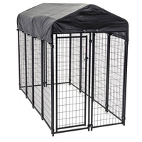 Enclos pour chiens en treillis soudé en acier inoxydable de qualité supérieure et enclos sécurisés pour animaux de compagnie, hauteur 6 pieds, 4 pieds x 8 pieds ou 5 pieds x 10 pieds, type chenil