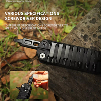 Couteaux de survie multifonctionnels de conception nouvelle pour l'extérieur avec scie, clé à molette, tournevis, jeu de embouts