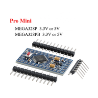 Pro Mini Development Board 3.3V 5V ATMEGA328 ATMEGA328P ATMEGA328PB Modul Papan Pengembangan MCU yang Ditingkatkan untuk Arduino