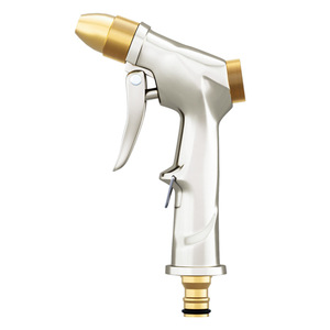 Car <b>Washer</b> High Pressure Water Gun Head Zinc Alloy Brass Electroplated 160mm For Car Wash Garden Watering - Product Image 4