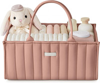 Panier de rangement élégant personnalisé pour la crèche, sac à couches floral, organiseur de couches pour les essentiels de bébé et de la fête prénatale