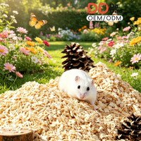 Serutan Kayu Aspen untuk Alas Tidur Hamster, Bebas Debu, Menyerap dan Menghilangkan Bau, Serutan Khusus untuk Hamster Suriah