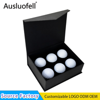 Vente en gros de balles de golf blanches à deux couches, coffret cadeau, balle en caoutchouc synthétique personnalisée pour le golf