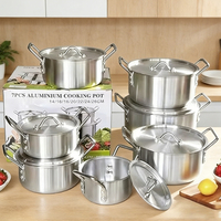 Ensemble de casseroles en gros, batterie de cuisine en aluminium antiadhésive, casseroles et poêles 14/16/18/20/22/24/26cm, ensemble de casseroles de cuisine