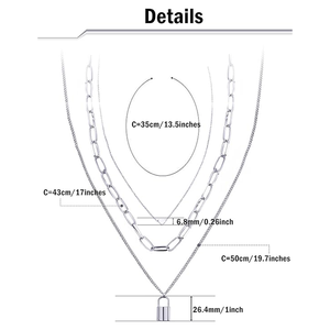 Khóa chìa khóa mặt dây chuyền vòng cổ egirl chuỗi khóa Chuỗi vòng cổ tuyên bố dài chuỗi Punk nhiều lớp choker cho phụ nữ người đàn ông - Product Image 2