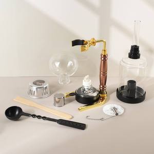 Cafetière à siphon moderne minimaliste en verre borosilicate avec brûleur à alcool pour usage domestique sans filtre - Product Image 5