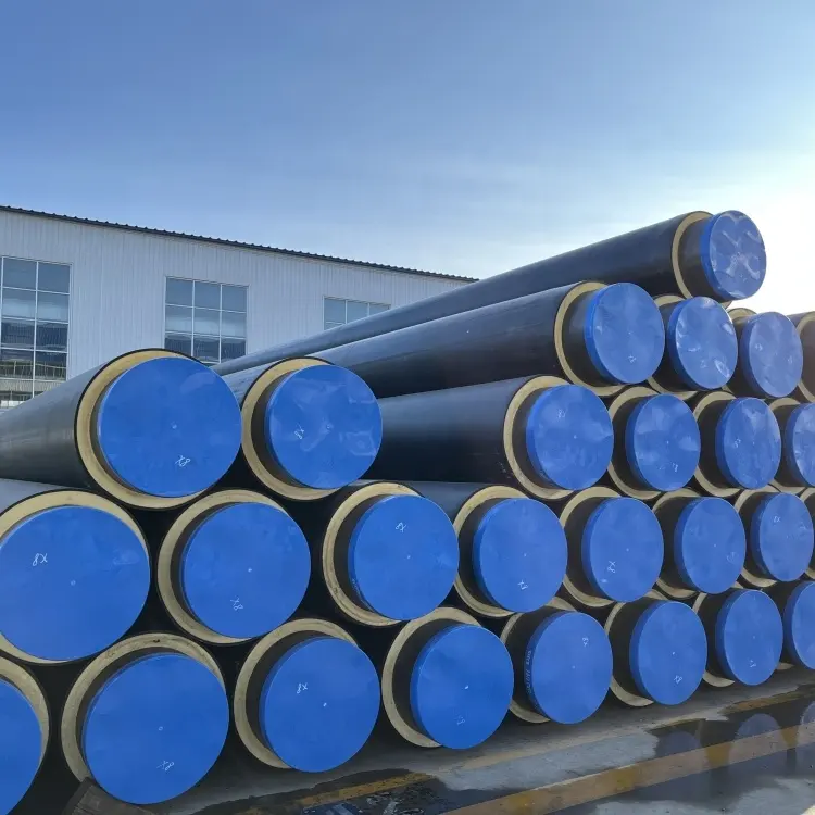 DN300 HDPE pre-insulated heating HDPE tubes steel pipes for Refrigerant transact