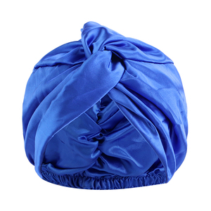 Gorro de satén de doble capa azul real en 7 colores, venta al por mayor, gorro de seda, turbante, gorro de dormir con mucha más elasticidad - Product Image 5