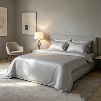 Parure de lit de luxe en lyocell, drap-housse Queen Size à poches profondes