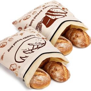Sac de conservation réutilisable en coton et cire d'abeille pour pain au levain, avec logo et motifs personnalisés OEM, pour garder les aliments frais - Product Image 1
