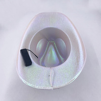 Nuovo Cappello Luminoso LED Wireless in Denim Arcobaleno con Effetto Laser e Funzioni di Cambio Colore per Adulti