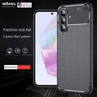 Étui de téléphone portable texturé en fibre de carbone de style professionnel pour Samsung A56 A26 A14 A54 S24 S24Ultra S25Ultra étuis de couverture arrière