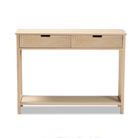 Table console moderne en bois et cristal pour hôtel et salon, meubles de maison