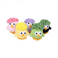 Nouveau porte-clés poussin mignon en crochet, pendentif breloque coloré pour sac, dessin animé durable et portable