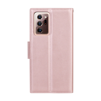 Hanman pour Samsung Galaxy Note20ultra Flip Stand Magnétique gel de silice souple Note20 PU Leather Wallet Case