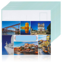 Postales promocionales Impresión personalizada para marketing de negocios Logotipo personalizado Recuerdo de viaje Tarjeta de regalo de Navidad 5 Ranuras Postal de regalo