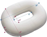 King worth Donut Shape Memory Foam Sitzkissen mit abnehmbarem wasch barem Bezug Asiento De La Dona zur Drucken tlastung
