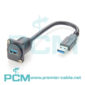 D hình dạng USB3.0 Loại <span class=keywords><strong>USB</strong></span>-A nữ XLR Bảng điều khiển gắn kết cáp mở rộng, <span class=keywords><strong>USB</strong></span> d-loại mặt bích gắn kết, <span class=keywords><strong>USB</strong></span> tủ khung gầm tuôn ra gắn kết - Product Image 4