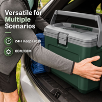 Conteneur isotherme portable 16QT pour boissons, avec paroi épaissie et joint d'étanchéité en caoutchouc, idéal pour les voyages et l'extérieur
