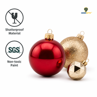 Ensemble de 70 boules de Noël personnalisées en plastique, imperméables, décorations suspendues pour arbre, ampoules imprimées avec logo