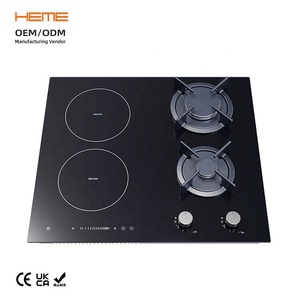 Fabriqué en Chine Nouveaux produits Appareils de cuisine 60cm Panneau en verre 4 brûleurs <span class=keywords><strong>Plaque</strong></span> de cuisson combinée à induction gaz - Product Image 1