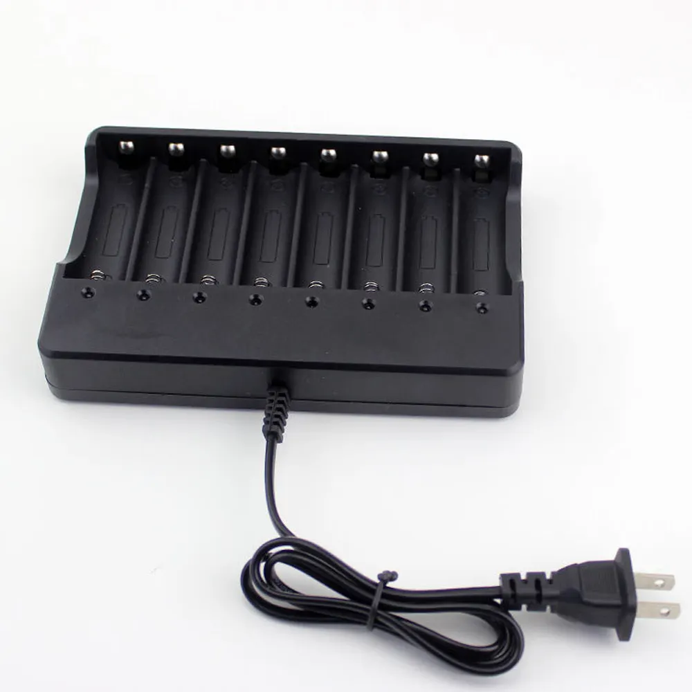 8 Slots EU US 18650 Battery Charger for 8 x 18650 Rechargeable Batteries