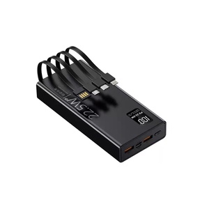 Batterie externe 22,5 W avec 4 câbles intégrés, triple sortie USB, écran LED, charge rapide, chargeur portable - Product Image 1