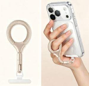 HR Short Pendant <b>Chain</b> with Spacer Phone Lanyard Finger Ring High-end Metal Buckle Anti-loss Self-locking Hand <b>Rope</b> 15cm - Product Image 6