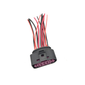 Automotive Wire <b>Harness</b> Connector 14 Pin <b>Black</b> Plastic For Car Lighting System - Product Image 2