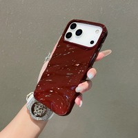Coque de téléphone de luxe à motif ondulé 3D pour iPhone 17 16 15 14 13 12 Pro Max, étui en silicone souple brillant de couleur unie, accessoires de téléphone