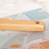 Gloway – manche en bambou naturel, grattoir intégré pour évier, nettoyage de casserole, manche Long, brosse de lavage de Pot de cuisine