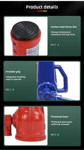 Gato hidráulico tipo botella ROHO de alta resistencia, 50 toneladas, herramienta de elevación industrial manual, alta capacidad, acero, certificado CE, 33 cm de altura, 5 toneladas - Product Image 2