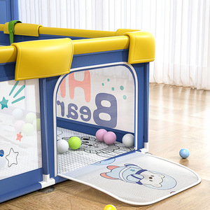 Recinzione con barriera animale pieghevole box per neonati e bambini piccoli, cortile portatile, box di sicurezza per bambini con 50 sfere oceaniche - Product Image 6