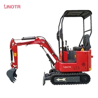 Mini-excavatrice sur chenilles de 1,5 T certifiée CE, fabriquée en Chine, avec moteur, pompe, boîte de vitesses et engrenages haute performance, pour l'exportation