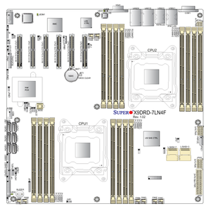 มาเธอร์บอร์ดเซิร์ฟเวอร์ E-ATX MBD-X9DRD-7LN4F พร้อม C602J LGA-2011คู่ (ซ็อกเก็ต R)Intel DDR3รองรับการจัดส่งที่รวดเร็วราคาดีใหม่ F - Product Image 4