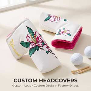 Custom <b>Golf</b> Putter <b>Head</b> <b>Cover</b> OEM Manufacturer PU Leather Blade Putter <b>Cover</b> Magnetic Closure Embroidery Factory Wholesale - Product Image 1
