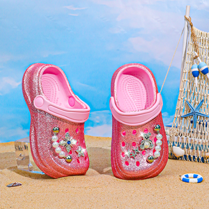 Zoccoli Luccicanti per Ragazze, Rosa Sfumato con Glitter, in EVA Leggero e Traspirante, Antiscivolo, Slip-On, per Tutte le Stagioni, Scarpe da Giardino - Product Image 2