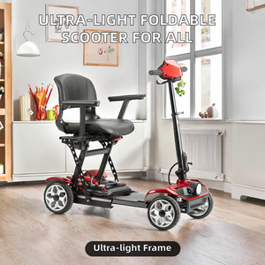 Silla de Ruedas Eléctrica Plegable de Aleación de Aluminio Ultraligera, Motor sin Escobillas, Capacidad de 100 kg, Diseñada para Personas con Discapacidad, Gran Venta - Product Image 2