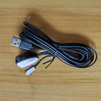 كابل تمديد USB للأشعة تحت الحمراء، جهاز استقبال وإرسال للأشعة تحت الحمراء لأجهزة الاستقبال التلفزيونية، كابل مكرر للأشعة تحت الحمراء يعمل بالطاقة عبر USB