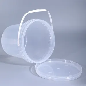 Umwelt freundlicher 1 Gallone transparenter Eimer mit Griff Waschpulver Waschmittel Kunststoff Vorrats behälter