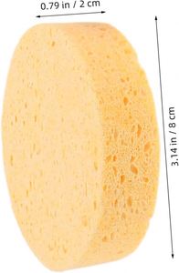 20 pièces/paquet, éponges nettoyantes pour le visage en cellulose naturelle comprimée, rondes - Product Image 2