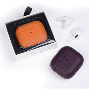 DL étui pour casque en cuir Grain véritable NAPPA de qualité supérieure pour casque ouvert <span class=keywords><strong>bose</strong></span> pour <span class=keywords><strong>airpods</strong></span> 1 : 1 étuis pour casque en métal - Product Image 5