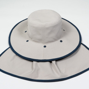 Sombrero de Sol Personalizado de Ala Ancha con Solapa Extraíble para el Cuello, Bordado 3D, Protección UV, Sarga de Algodón Transpirable para Verano y Actividades al Aire Libre - Product Image 5