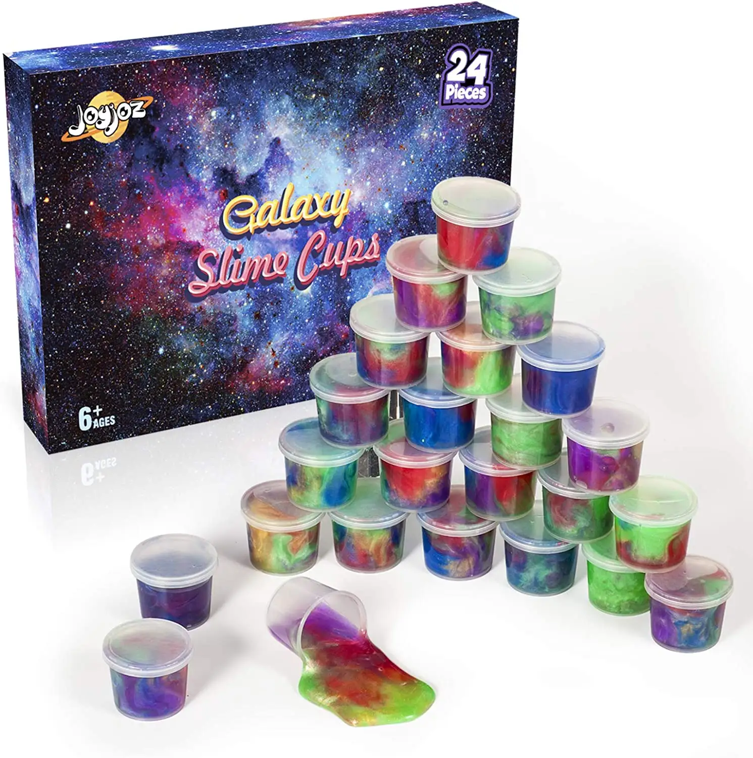 24 Pack Playdough Kit Clay Stress Relief Sludge Squishies Galaxy Planet Putty Crystal Slime Toys