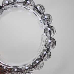 Auténtica Pulsera de Cristal de Cuarzo Negro Rutilado, Poder de la Voluntad, Creencia, Cuarzo Negro Rutilado, Despertar Espiritual, Piedra de Chakra - Product Image 6