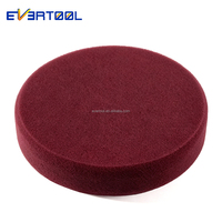 EVERTOOL Tampon de polissage en mousse bordeaux pour réparation de rayures de peinture automobile, tampon de ponçage en éponge pour éliminer les défauts les plus graves