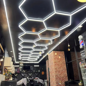 Grosir lampu sarang lebah aluminium, lampu Led pola Hex aluminium, lampu sarang lebah kerja untuk lampu bengkel - Product Image 1