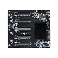 Carte d'extension PCIe Gen4 X16 4/5 emplacements avec switch PEX88096 et SlimSAS SFF-8654 pour GPU double largeur et cartes réseau – En stock