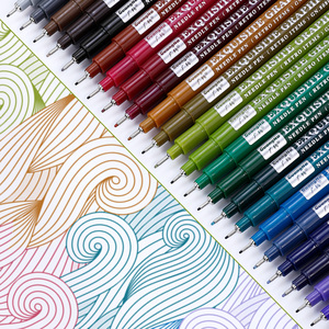 Nouveauté : stylo à dessin micron coloré 24 couleurs avec <span class=keywords><strong>encre</strong></span> pigmentée imperméable et non toxique - Product Image 3