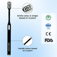 Brosse à dents pour adultes en gros, OEM, avec poils souples en PBT, design ergonomique, blanchiment des dents, manche en plastique, usage domestique